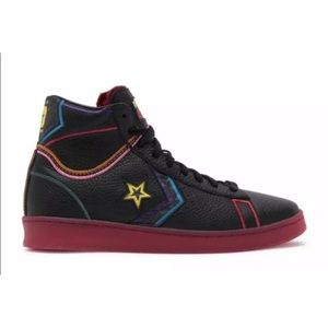 New..! Converse Pro Leather Hi Top Sneakers Black Red Blue ⭐️ Yellow Size 10